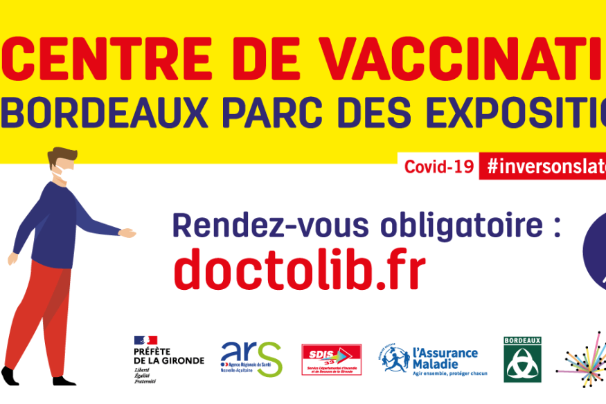 Inscriptions ouvertes à midi pour se faire vacciner au mégacentre du Parc des Expos à Bordeaux