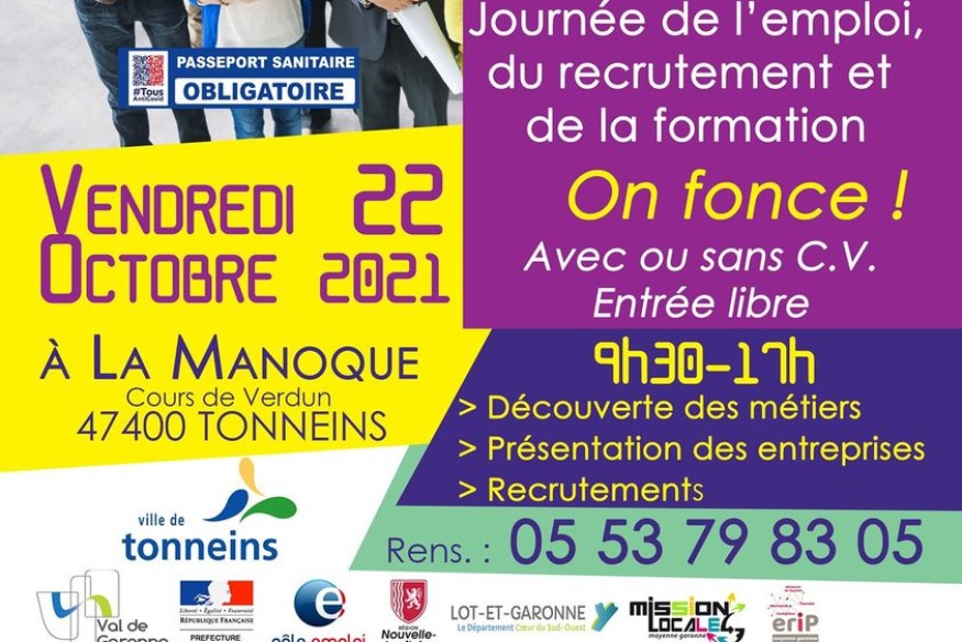 Tonn'Emploi, c'est vendredi à la Manoque à Tonneins!