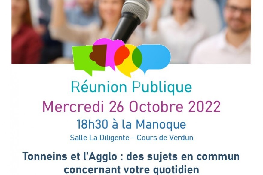 Une réunion publique "multi-sujets" le 26 octobre prochain à Tonneins