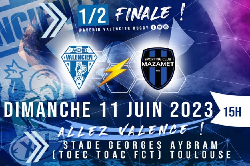 Rugby (Fédérale 1, demi-finale) : Avant Valence d'Agen / Mazamet : l'Avenir Valencien veut sa finale